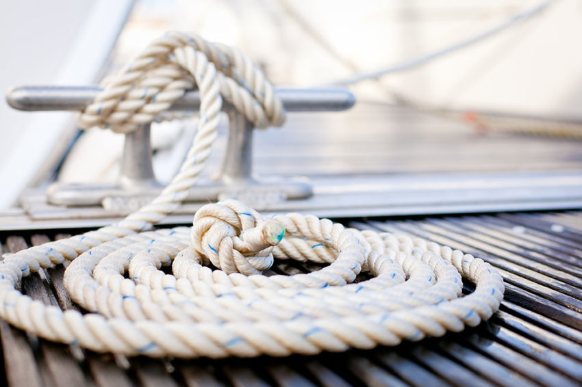 Close-up of a Mooring Rope