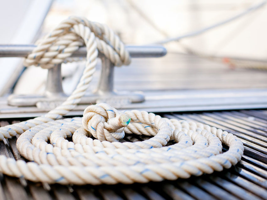 Close-up of a Mooring Rope